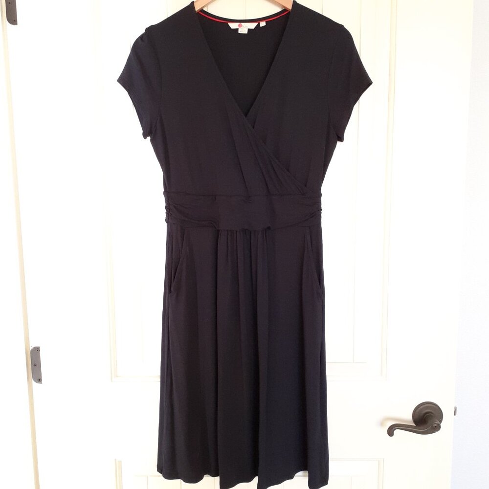 Boden Lola Jersey Dress in Navy Blue Size 8R